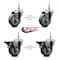 Service Caster 35 Inch Gray Polyurethane 12 MM Threaded Stem Caster Set 2 Brakes SCC SCC-TS20S3514-PPUB-M1215-2-PLB-2 - alternate 3